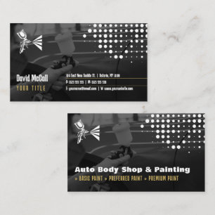 Carte De Visite Auto Body Shop & Peinture Paint Sprayer Business