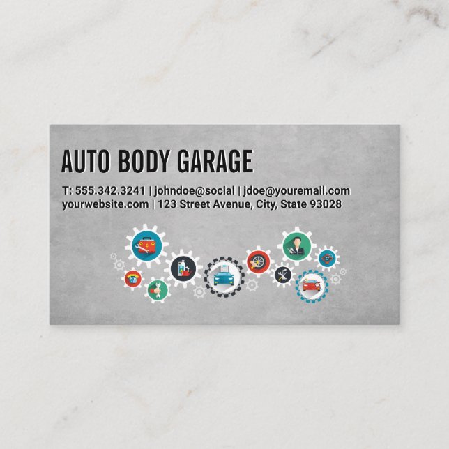 Carte De Visite Auto Car Care | Technicien Mécanicien (Devant)