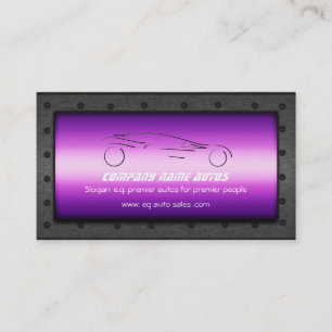 Carte De Visite Auto Car sur Luxuriant Purple - Sportscar modèle