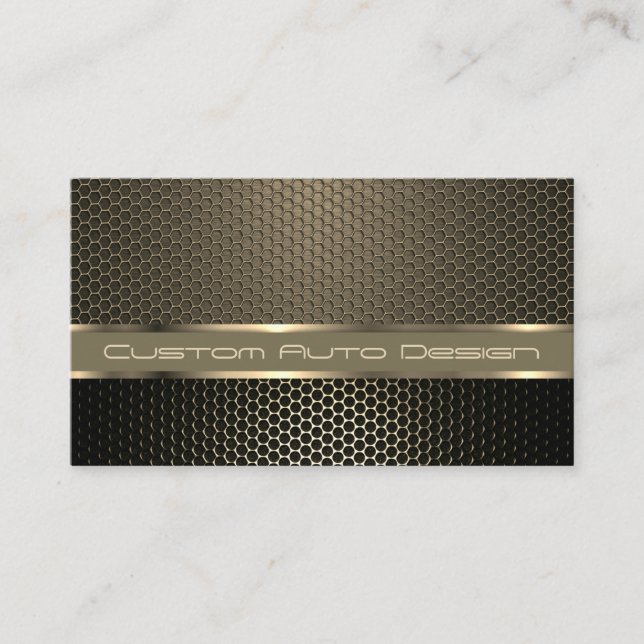 Carte De Visite Auto Design Carbon Fibre Mechanic Service (Devant)