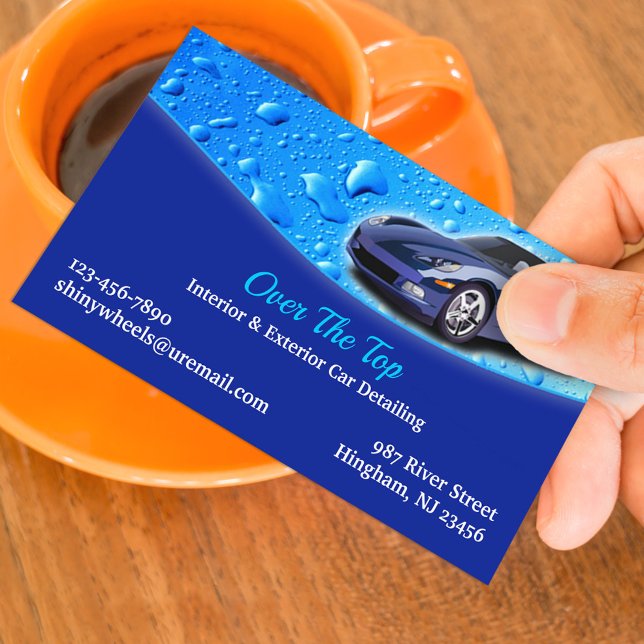 Carte De Visite Auto Detailing Business Card Template (Créateur téléchargé)