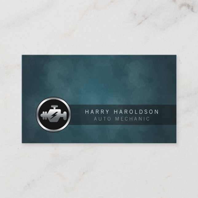 Carte De Visite Auto Mechanic Car Engine Icon Business Card (Devant)