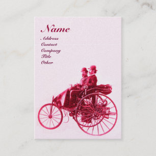 Carte De Visite AUTO RÉPARATION AUTOMOGRAMME MONOGRAM fuchsia or
