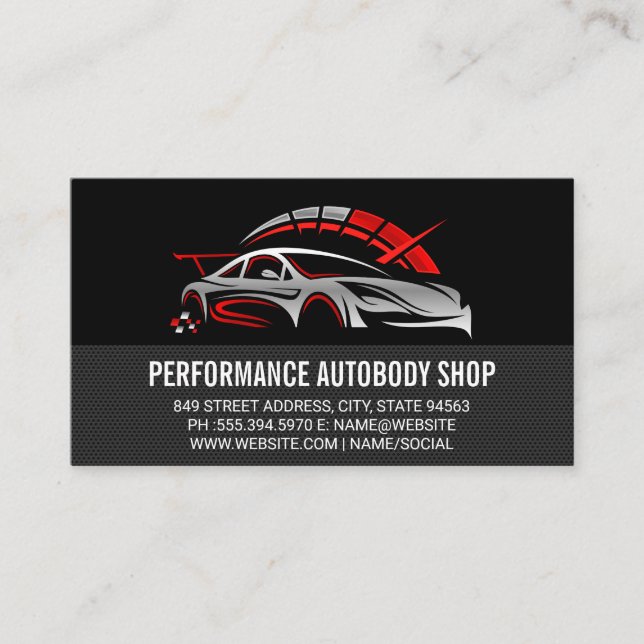 Carte De Visite Auto Services Logo | Car | Mechanic (Devant)