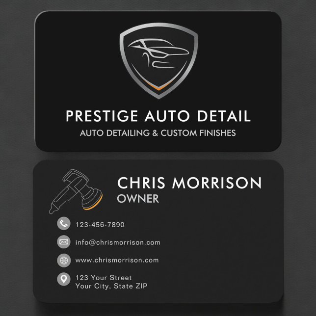 Carte De Visite Auto Spa Car Detailing Cleaning (Créateur téléchargé)