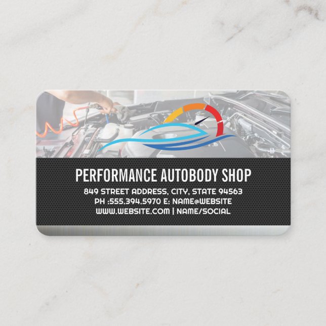 Carte De Visite Auto Sports Car Care | Mechanic Services  (Devant)