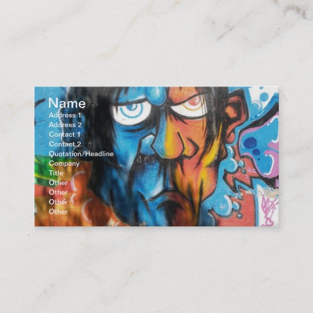 Carte De Visite Autocollant pare-chocs d'art Graffiti (Devant)