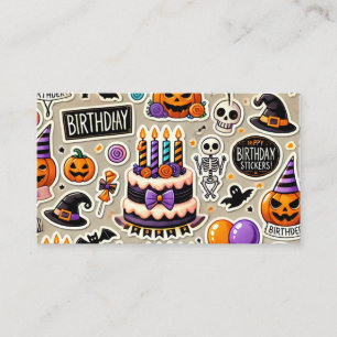 Carte De Visite autocollants jour d'halloween