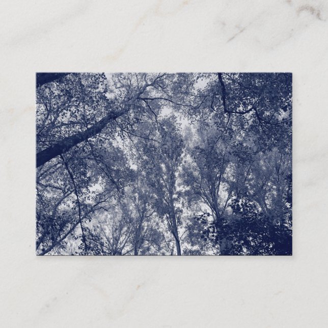Carte De Visite Automne bleu (Devant)