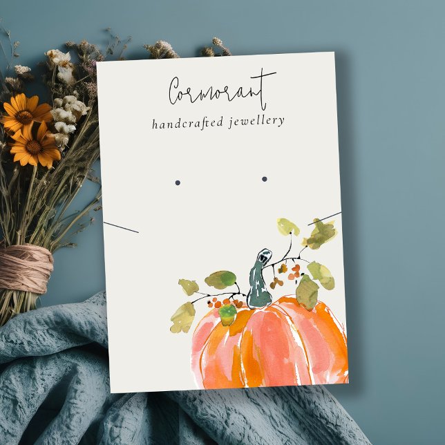 Carte De Visite Automne Citrouille d'automne Elevage de collier af (Créateur téléchargé)
