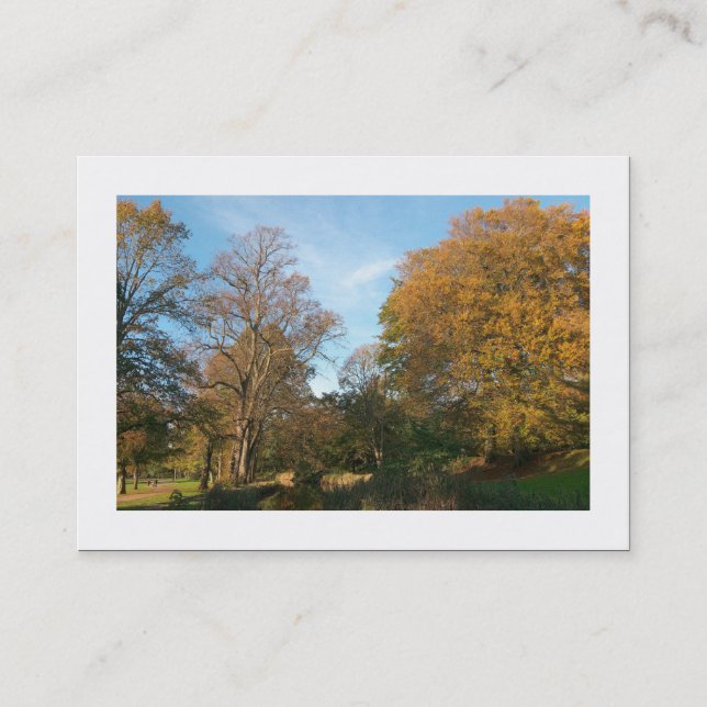 Carte De Visite Automne dans le parc (frontière) (Devant)
