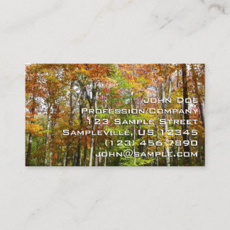 Carte De Visite Automne Forêt II Automne Paysage Photographie