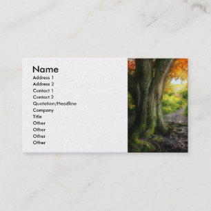 Carte De Visite Automne - Le chemin de la maison des grand-mères