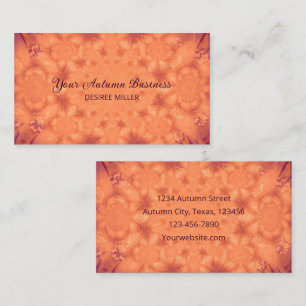 Carte De Visite Automne Vintage Burange Orange Purple Aquarelle