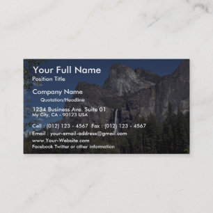 Carte De Visite Automnes de vallée de Yosemite, Etats-Unis