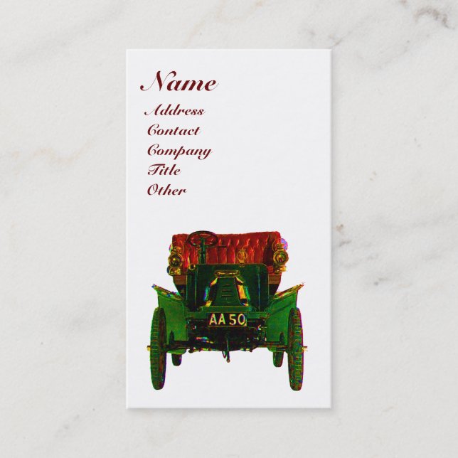 CARTE DE VISITE AUTOMOBILE (Devant)