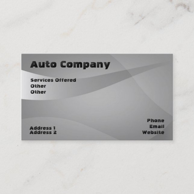 Carte de visite automobile (Devant)