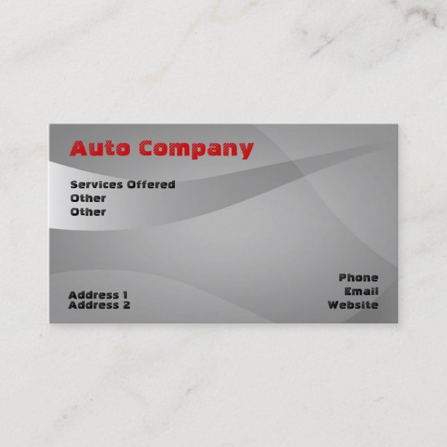 Carte de visite automobile (Devant)