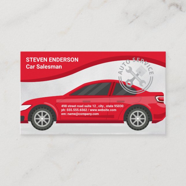 Carte De Visite Automobile | Car Services Logo (Devant)