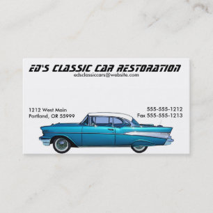 Carte De Visite Automobile Chevrolet Bel Air Classic 1957