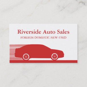 Carte de visite automobile rapide, Rouge