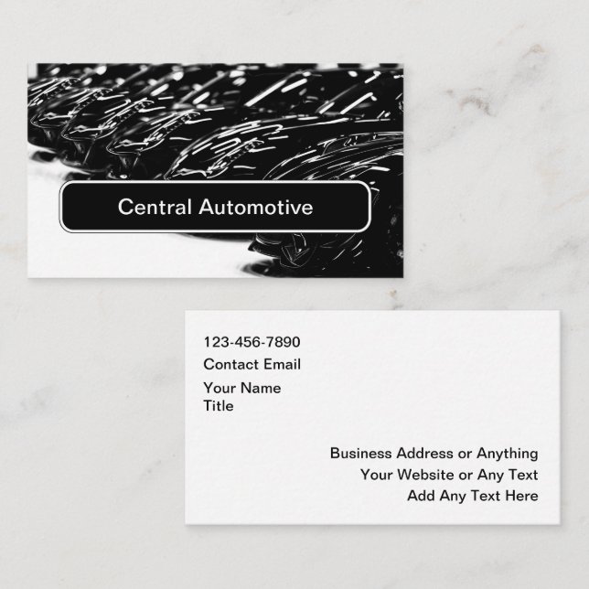 Carte De Visite Automotive Cool Business Cards Design (Devant / Derrière)