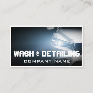 Carte De Visite Automotive Lavage de voiture & Auto Détail moderne