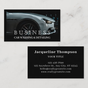 Carte De Visite Automotive Lavage de voiture et auto Détail modern