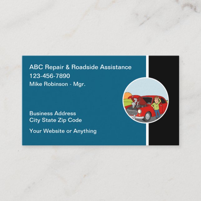 Carte De Visite Automotive Services And Mobile Repair  (Devant)