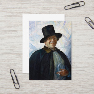 Carte De Visite Autoportrait en chapeau supérieur et cap par N. C.