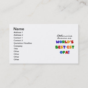 Carte De Visite Autres T-shirts et cadeaux Opa