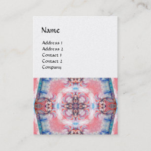 Carte De Visite AVALON 4 , rose violet bleu perle papier