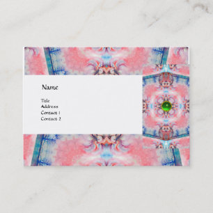 Carte De Visite AVALON PSYCHEDELIC, gemme rose violet bleu émeraud