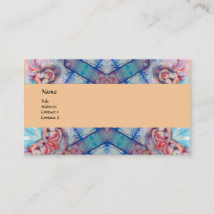 Carte De Visite AVALON PSYCHEDELIC monogramme, rose violet bleu