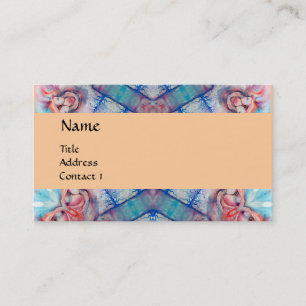 Carte De Visite AVALON PSYCHEDELIC monogramme, rose violet bleu