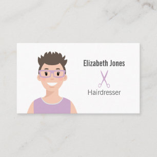 Carte de visite Avatar de coiffeur personnalisé