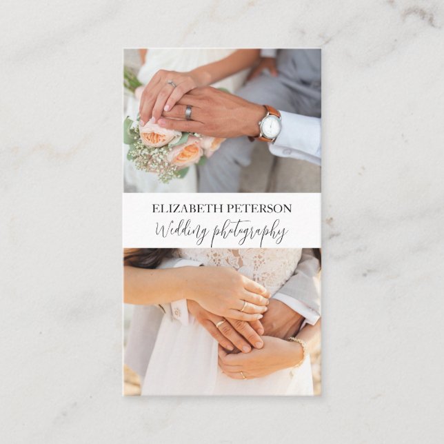 Carte de visite avec arrière - plan photo. (Devant)