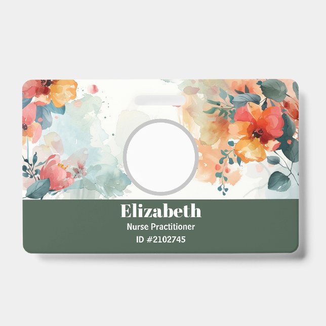 Carte de visite avec badges personnalisés (Avant)