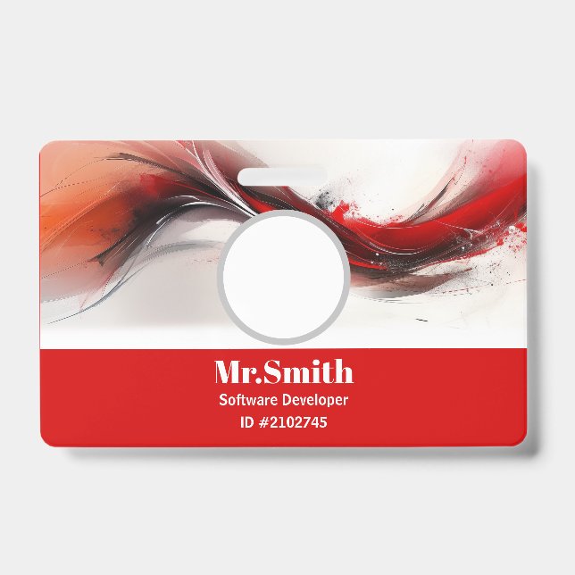 Carte de visite avec badges personnalisés (Avant)