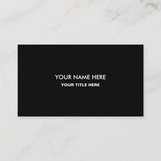 Carte de visite avec code QR | Design moderne noir (Devant)