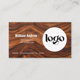 Carte de visite avec code QR et logo de menuiserie