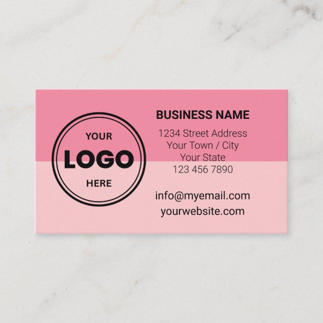 Carte de visite avec code QR et logo personnalisé  (Devant)