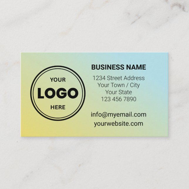 Carte de visite avec code QR et logo personnalisé  (Devant)