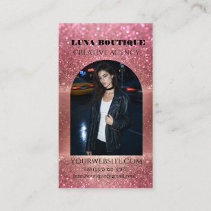 Carte de visite avec code QR et photo d'arche mode