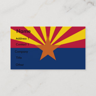Carte de visite avec Drapeau de l'Arizona, États-U