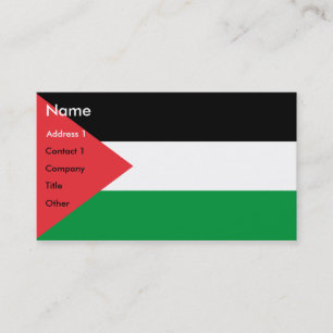 Carte de visite avec Drapeau de Palestine