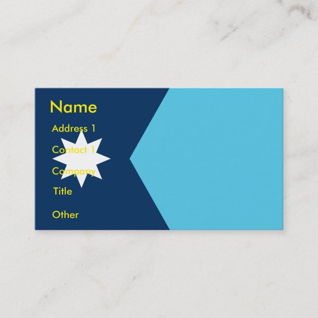 Carte de visite avec le drapeau du Minnesota (Devant)