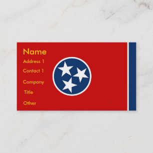 Carte de visite avec le drapeau du Tennessee
