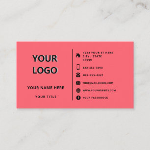 Carte de visite avec logo de Your Colors - Rouge