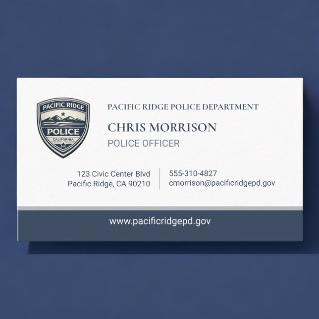 Carte de visite avec logo du service de police (Créateur téléchargé)